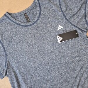 Adidas‎ Golf Women's XL Short Sleeve Tech Tee Shirt Heather Navy